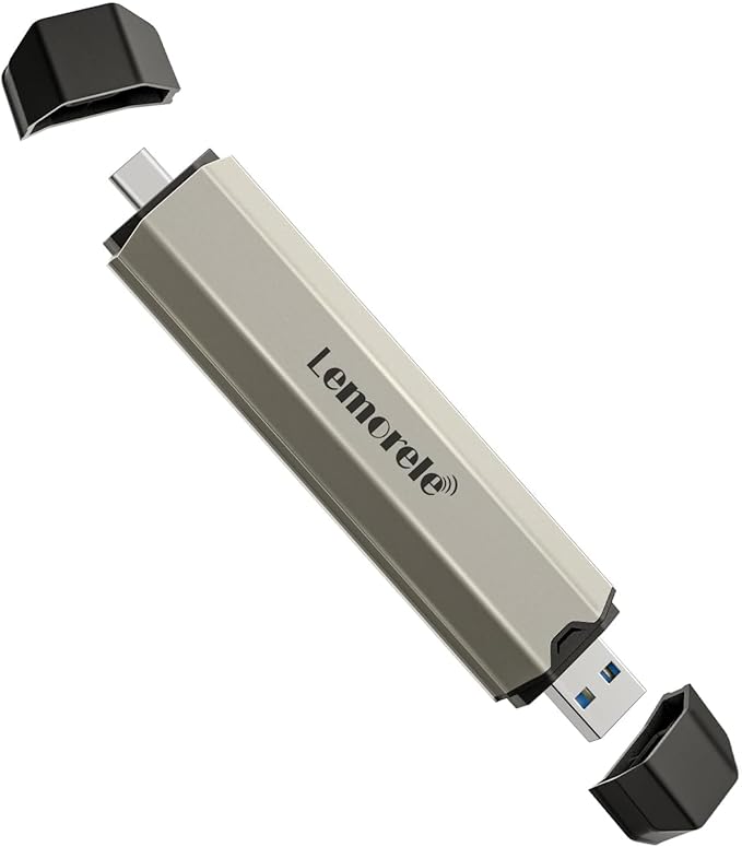 Lemorele M.2 NVMe SSD Enclosure Adapter Tool-Free, 10Gbps USB C 3.2 Gen2 M.2 NVMe External Hard Drive Case Adapter for M-Key SSD 2230/2242/2260/2280,(SATA NOT Supported)