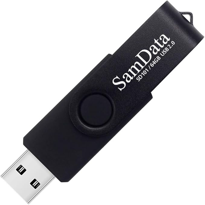 SamData 64GB USB Flash Drives 5 Pack 64GB Thumb Drives Memory Stick Jump Drive with LED Light for Storage and Backup (5 Colors: Black Blue Green Red Silver)