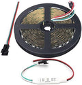 WS2811 LED Strip 16.4ft 5M 300LEDs WS2811 5050 RGB SMD Digital Dream Color Addressable Flexible LED Strip Light IP30 Non-Waterproof DC12V with Mini Controller