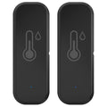 Temperature and Humidity Sensor,No Hub Required,BVAZTVP Compatible with Alexa and Google Home,for Home, Baby Rooms,Greenhouses Accessories, Garages, Office 2Pack Black(No Include Battery)