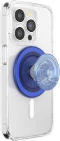 PopSockets Phone Grip for MagSafe, Magnetic Holder, Phone Stand, Blue - Translucent Ocean