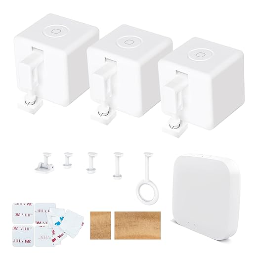 MOES Smart Fingerbot 3 Packs with 1 Tuya Bluetooth Hub and 1 Accessory kit
