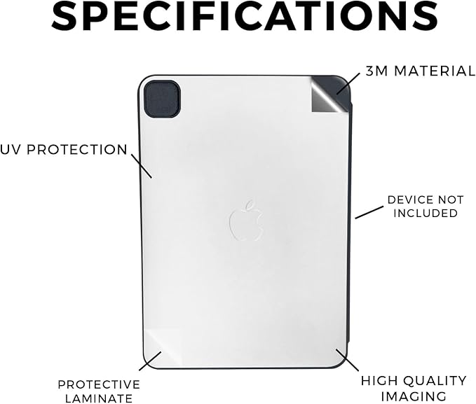 Skin Compatible with Apple Smart Folio for iPad Pro 11-inch (M4/M5) 2025 - Solid White - Premium 3M Vinyl Protective Wrap Decal Cover | Crafted in The USA by MightySkins