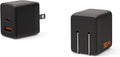 URBAN ARMOR GEAR UAG SRG 30W GaN 2-Port Wall Charger - USB USB-C Dual Port Foldable Compact Travel PD Quick Charging Power Adapter for Smartphone & Tablet, Black