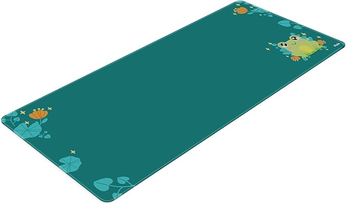 Pixio Mouse Pads - 36 x 16 inch XXL Lilly Frogs Green Multifunctional Large Desk Mats for Gaming, Office, Desktop Anti-Slip Waterproof Washable Computer Mouse Mat