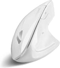 Perixx PERIMICE-813W Bluetooth Vertical Mouse - Wireless 3-in-1 Multi-Device Spec - Travelling Carry Bag - Ergonomic Right-Handed Design - White
