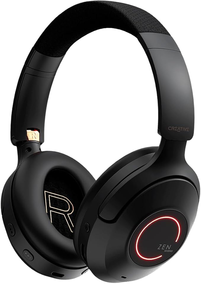 Creative Zen Hybrid Pro Wireless Over-Ear Headphones with LE Audio, with Up to 100 Hours (ANC Off), Hybrid Active Noise Cancellation, Ambient Mode, Powerful Audio, Bluetooth 5.3, Built-in Mic
