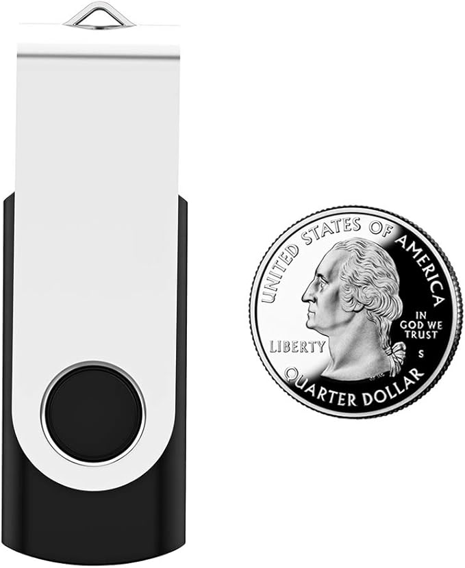 USB Flash Drive 4GB 100 Pack, Bulk USB 2.0 Flash Drives Thumb Drive Swivel Memory Stick Jump Drive Pen Drive,4 gig 100 Pieces
