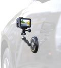 Strong Magnetic Camera Mount, Car Outside 1/4" Magnetic Camera Mount with 2 Ball Head, Attaches to All Metal Surfaces for GoPro 13/12/11/10, DJI Action 6/5 Pro/4, Nano, Insta 360 X5/X4 and More