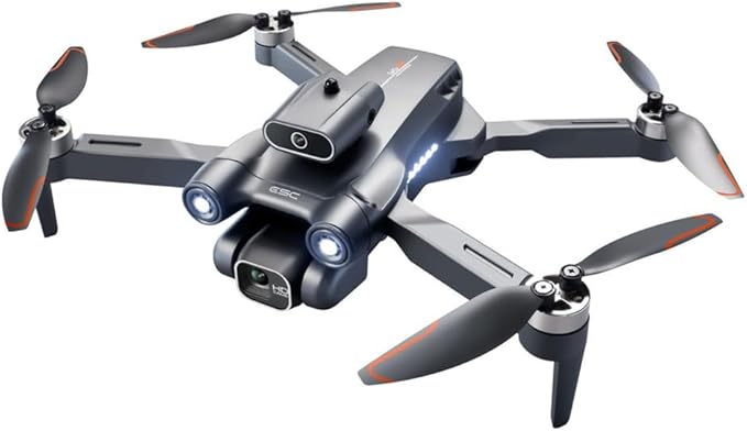 Sonilco S1S Mini Drone with Dual Lens Camera, Brushless Motor, 4-Sided Obstacle Avoidance, LED Light Bar, Altitude Hold, One-Key Return, Wi-Fi FPV, 18min Flight Time, 2 Batteries – Foldable Design (Ages 14+)