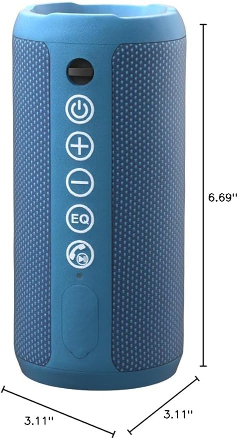 Ortizan Portable Bluetooth Speakers, IPX7 Waterproof Wireless Speaker with 24W Loud Stereo Sound, Outdoor Speaker with Bluetooth 5.3, Deep Bass, RGB Lights, Dual Pairing, 30H Playtime for Home