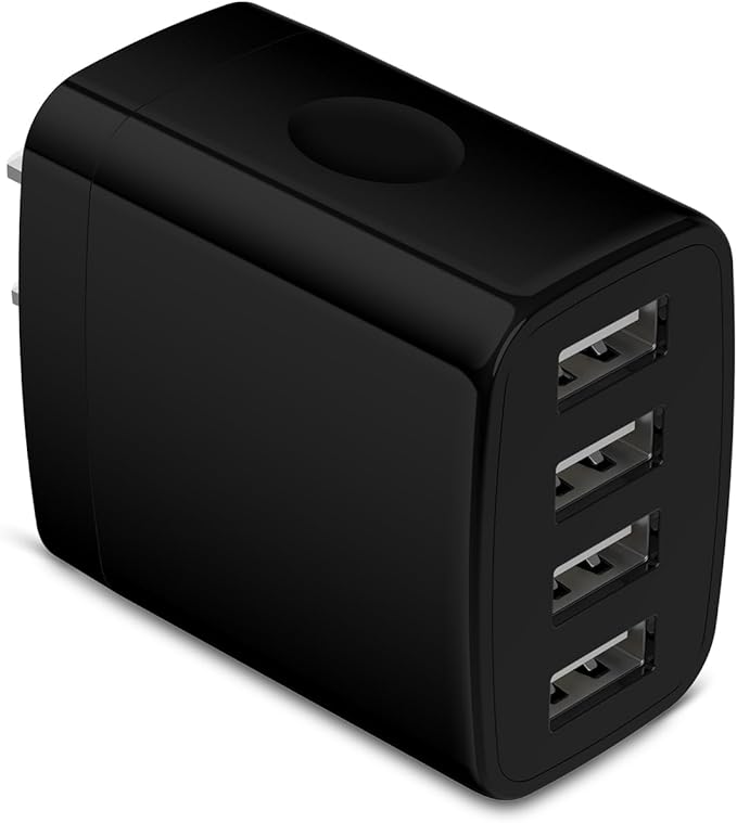 USB Charging Station for Samsung Galaxy S26 Ultra S25 FE S24 S23 S22 S21 S20 A17 A16 5G A56 Z Flip 7 Z Fold 7,Fast Charger Block USB Wall Plug Black Charger for iPhone 17e 17 16 15 14 13 12,Pixel 10a