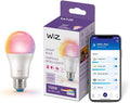 WiZ Connected 100W A19 LED Smart Light Bulbs Color - Connects to Your Wi-Fi - E26 Smart Bulb - Control with Voice or App + Activate with Motion - Matter Compatible