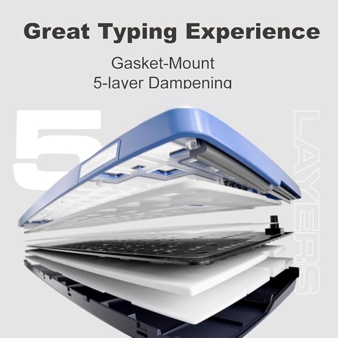 Ducky OK-M - 65% Wireless Mechanical Gaming Keyboard : Gasket-Mount Design, Hot-Swappable Switches, Five-Layer Acoustic Dampening, RGB, USB-C, 2.4Ghz, Bluetooth, Wine Red Switch