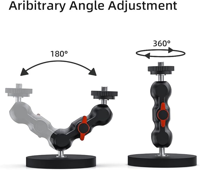Magnetic Camera Mount for GoPro,Strong Magnetic Mount with 360° Rotation Ball Head Compatible with GoPro Hero 13 12 11 10 9 8 7 6 5 Black,DJI Osmo Action 6/5 Pro/4/3,AkASO and More