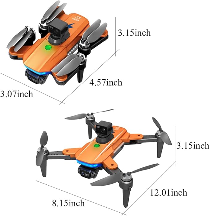Lozenge 360° Obstacle Avoidance Brushless GPS Drone with Camera for Adults 4K Smart Follow Auto Return Long Battery Life Quadcopter 3 Battery HJ90 Big Size
