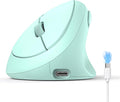 TECKNET Ergonomic Mouse, Bluetooth Wireless Vertical Mouse, Rechargeable Battery, Quiet Clicks, 4800 DPI Adjustable, BT5.0/3.0 & 2.4G Connect, Easy to use, Wide Compatibility