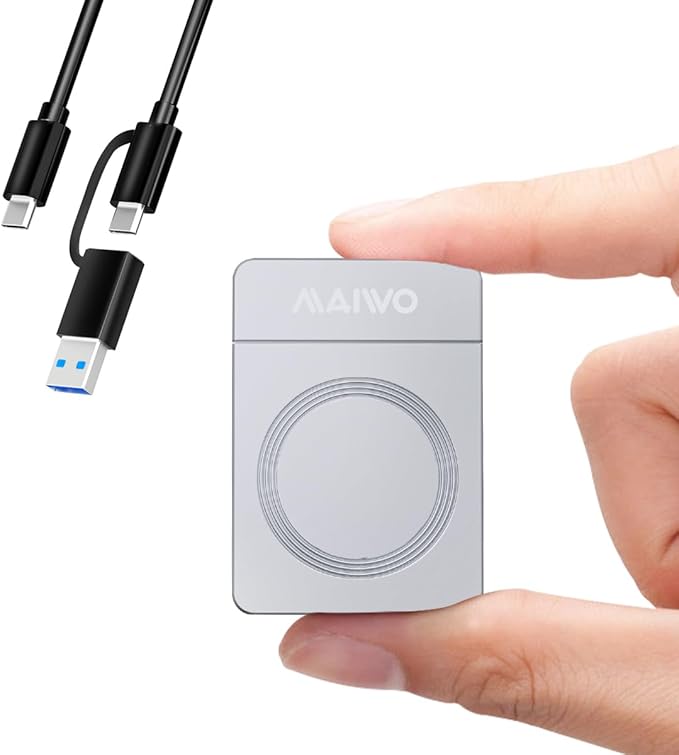 MAIWO USB-C 2230 M.2 SSD Enclosure, 10Gbps Aluminum M.2 Enclosure for NVMe PCIe SATA NGFF Drive, 2TB Storage, Compatible with Hand-held Gimbal/DSLR Cameras/Live Streaming Phone Tripod