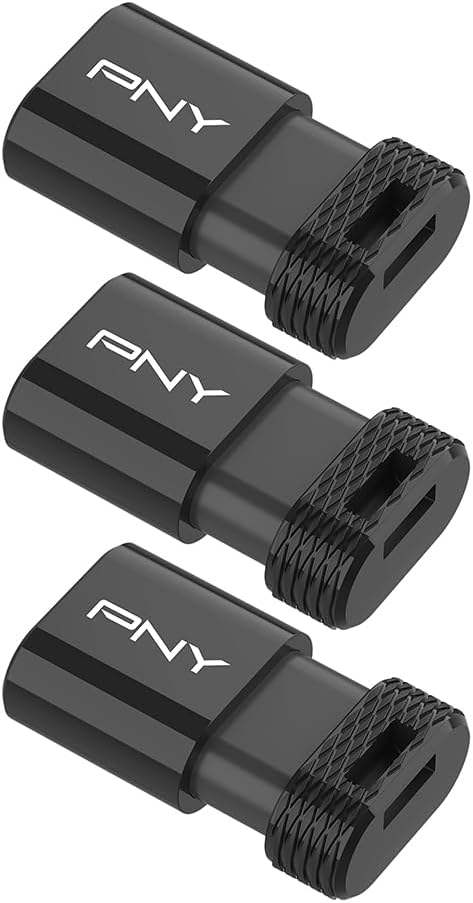 64GB PNY Elite-X Fit Type-C USB 3.2 Flash Drive – Up to 200MB/s Read, Advanced Performance, Convenient Portable Data Storage, Ultra Compact Fit Design, Type-C Connector, 3-Pack