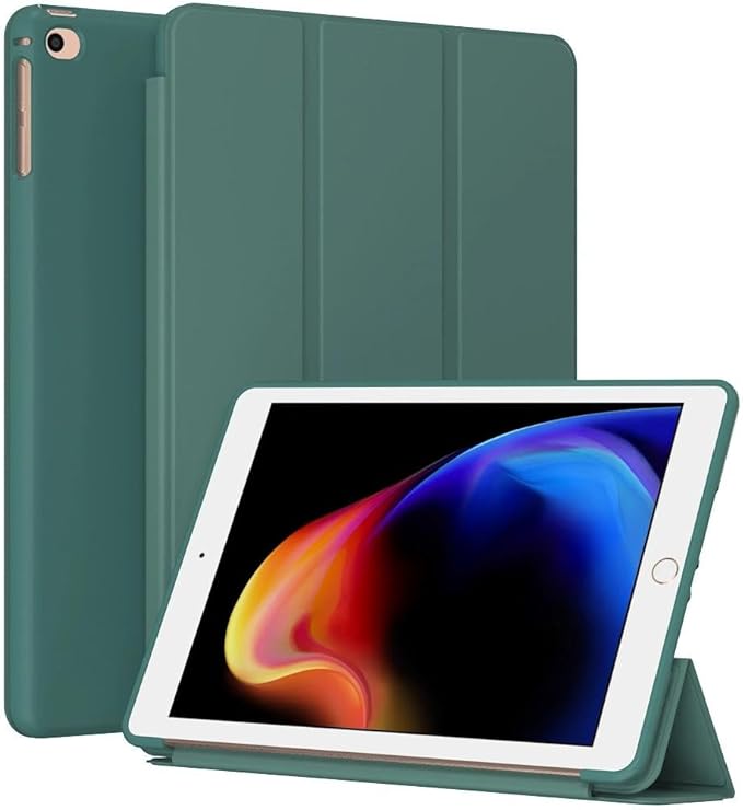Case for iPad 9.7 Inch (iPad 5th Gen 2017 / 6th Gen 2018 / iPad Air 1 / Air 2) - Slim Lightweight Durable Trifold Stand Cover, Supports Auto Wake/Sleep, Green