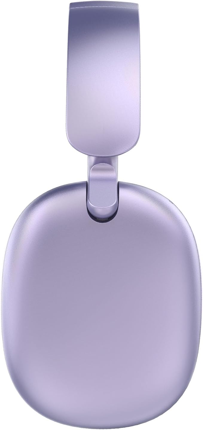 C6 Active Noise Cancelling Headphones, Wireless Over Ear Bluetooth Headphones, 60H Playtime, Lightweight Folding Deep Bass Comfort Fit Ear Cups Headset with Mic for iPad/Travel/PC/Home Purple