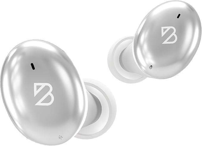 Back Bay Audio Tempo 30 Wireless Earbuds for Small Ears - Award-Winning Sound, Sweatproof Bluetooth Earbuds, Tech Fitness Gifts for Men, Comfortable Bluetooth Ear Buds for Women - Silver