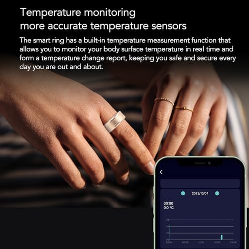 fosa Smart Health Ring, Step Tracker Ring, Smart Health Ring Sleep Monitoring Body Temperature Detection Rechargeable Health Ring for Sports Fitness (18)