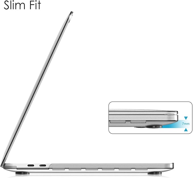Fintie Case for MacBook Pro 13 Inch A2338(M2 M1) A2251 A2289 A2159 A1989 A1706 A1708 (2016-2021 2022 2023 Release) with/Without Touch Bar- Snap On Hard Shell Case Cover, Frost Clear