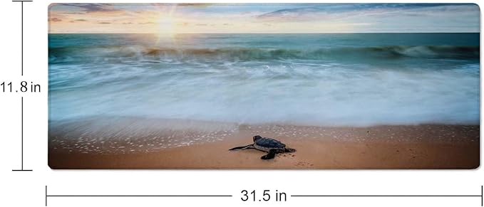 Turtle Shore XL Mouse Pad - Extended Desk Mat for Women & Men - 31.5''X11.8''