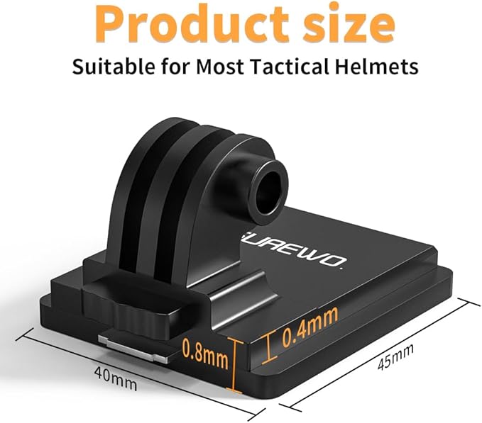 Aluminum NVG Helmet Mount, Tactical Helmet NVG Mount Compatible with GoPro Hero 13/12/11/10/9/8, DJI Osmo Action 6/5 Pro/4/3, Nano, Insta360, AKASO and Most Action Cameras