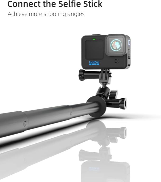 Aluminum 360 Degree Rotation Camera Swivel Mount, Vertical Metal Bracket Adapter Compatible with GoPro Hero 13/12/11/10, DJI Action 6/5 Pro/4, Sony and Other Action Cameras (Adjustable Adapter Mount)