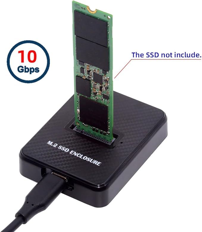 USB 3.0 USB-C Type-C to NVME M-Key M.2 SATA SSD Docking Vertical External PCBA Case Enclosure RTL9210B Chipset