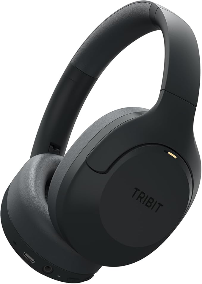 Tribit Wireless Over-Ear Headphones QuietPlus 81, Hybrid Active Noise Cancelling, Bluetooth 6.0 Headset, 110H Playtime, 6 Custom EQ via App, Deep Bass, Foldable, Comfortable, Lightweight for Travel