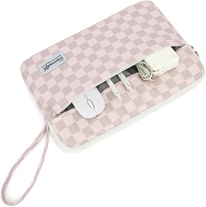 15.6-inch Notebook case, Waterproof and Shockproof Protective Computer case, can be Used to Cover Shopping cart Cases. The Notebook is Compatible with Lenovo, ASUS and HP (Neutral Checker)