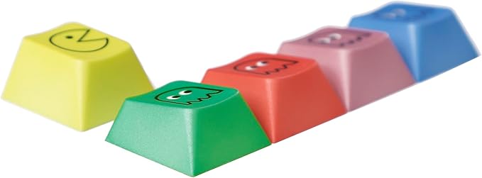 Cherry Proifile Pacman Five Dye PAC PBT Key caps Custom Sublimation keycaps for MX Mechanical Gaming Keyboard (Cherry Pacman 5 Keys)