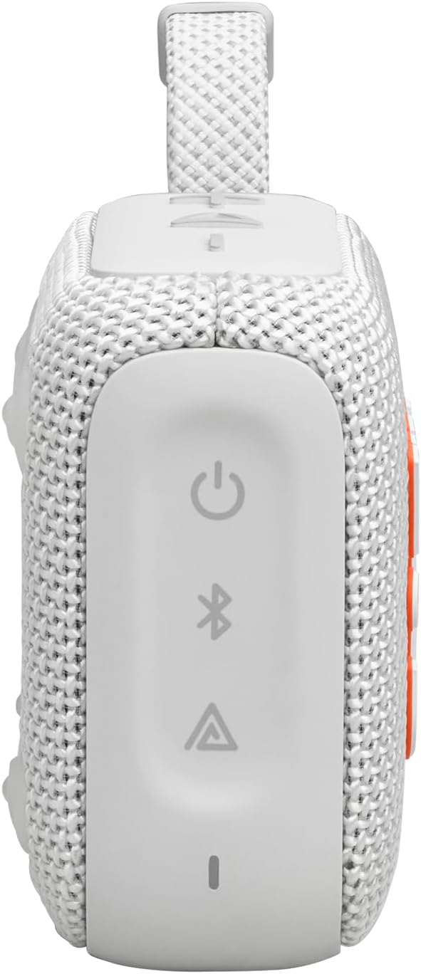 JBL Go 4 - Ultra-Portable, Waterproof and Dustproof Bluetooth Speaker, Big JBL Pro Sound with Punchy bass, 7-Hour Built-in Battery, Made in Part with Recycled Materials (White)