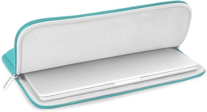 RAINYEAR 15.6 Inch Laptop Sleeve Protective Case Soft Lining Zipper Cover Padded Carrying Bag Compatible with 15.6" Notebook Computer Ultrabook Chromebook (Blue, Upgraded Version)