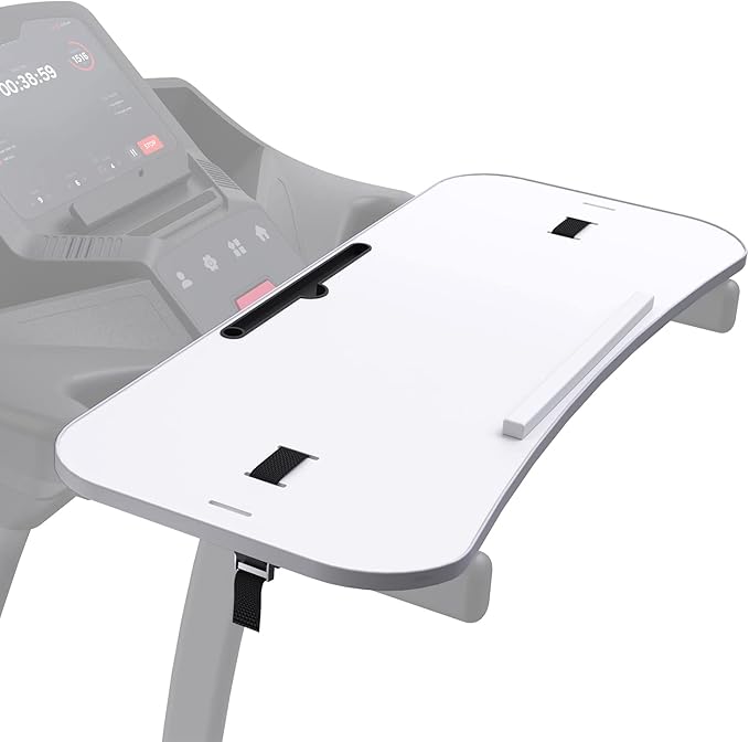 Treadmill Desk Attachment, Universal Laptop Desk for Walking Treadmill, Ergonomic Workstation for Home Office Walking Pad, Notebook/Tablet Stand for Handlebars up to 36", Walk While You Type！- White