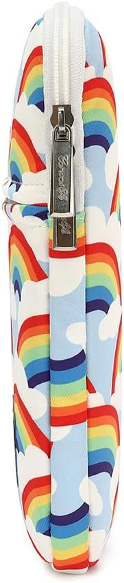 Canvaslife Waterproof Laptop Sleeve 14 Inch Laptop Case Bag with Front Pocket Rainbow Pattern