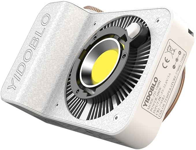 ZC-100BI 100W COB Video Light with Bowens Mount,10000Lux/m 2700K-7500K Bi-Color Camera Light with 10 Scenario Simulations Control Continuous Lighting for Photography (ZC-100bi White)