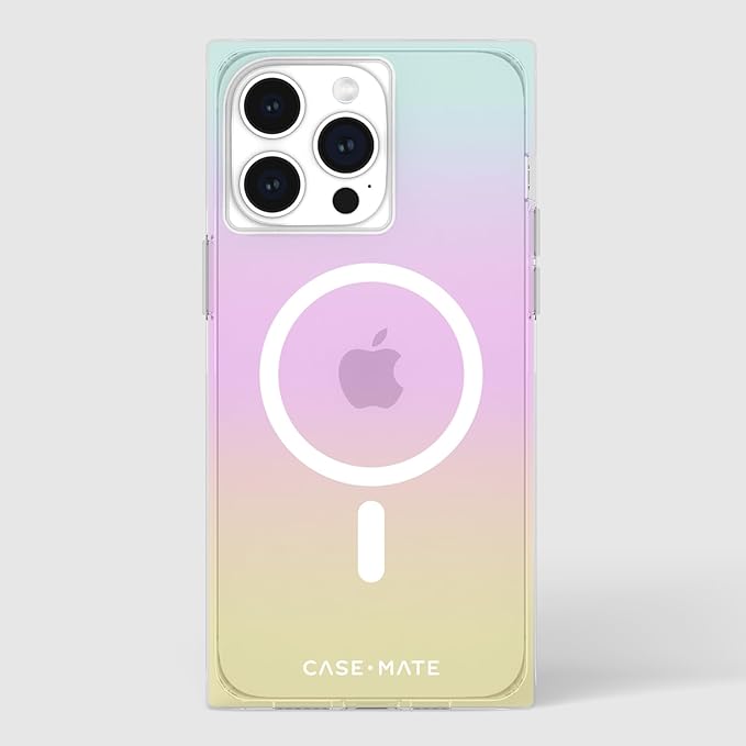 Case-Mate iPhone 15 Pro Max Case for Women - Compatible with MagSafe - 12ft Drop Protection - 6.7" Magnetic Case for iPhone 15 Pro Max - Shockproof, Anti-Scratch Phone Cover - BLOX Iridescent Rainbow