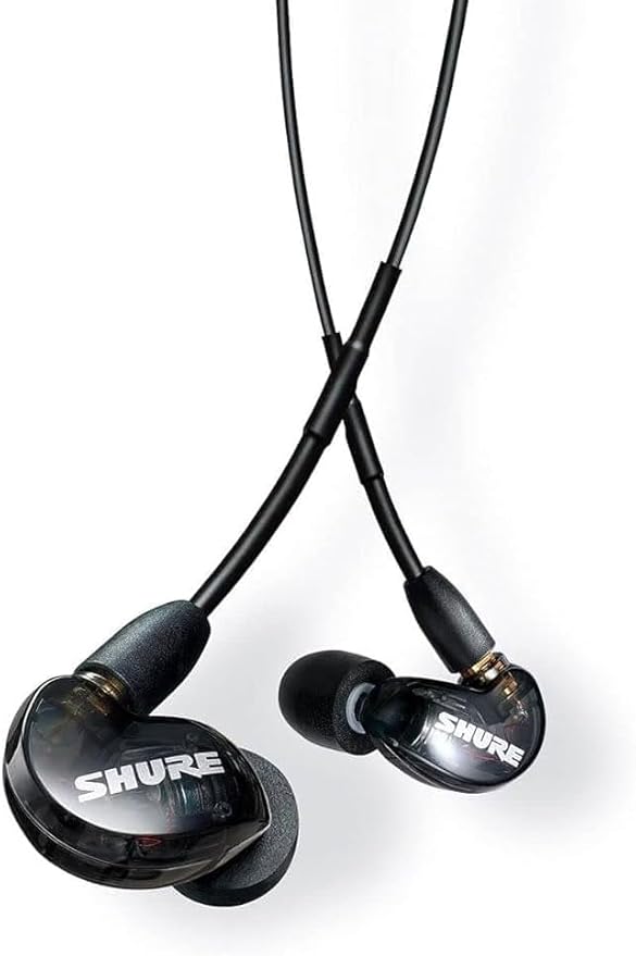 Shure SE215 PRO Wired Earbuds, Professional Sound Isolating Earphones with Clear Sound, Deep Bass, Secure in-Ear Fit, Carrying Case, Black (SE215-K)