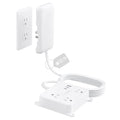 TROND Flat Power Strip with Outlet Concealer, 10FT Extension Cord with 3 Widely Spaced AC Outlets, 3 USB Charger(2 USB C Ports), Wall Mount Power Strip, Compact for Nightstand Couches Home Essentials