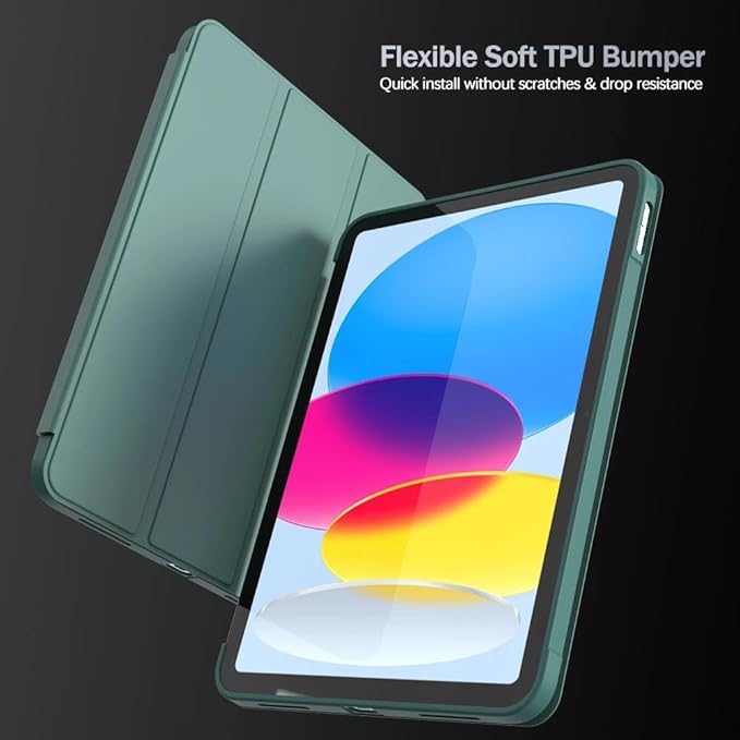 Case for iPad 9.7 Inch (iPad 5th Gen 2017 / 6th Gen 2018 / iPad Air 1 / Air 2) - Slim Lightweight Durable Trifold Stand Cover, Supports Auto Wake/Sleep, Green