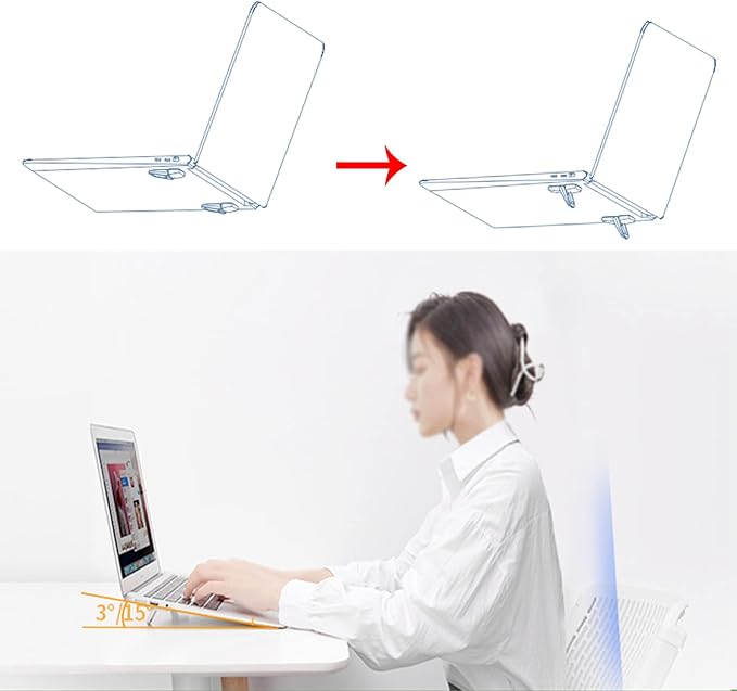 2pcs Keyboard Stands, Mini Laptop Stand for Desk, Portable Laptop Stand Compatible with MacBook Air Pro, Dell XPS, Lenovo, HP More. (Black)