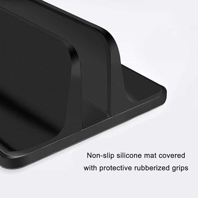 Laptop Stand,Vertical Desktop Holder with Adjustable Dock Size,Laptops Holder Compatible with All Notebooks, MacBook,Surface,Dell,Gaming,iPad (Black)