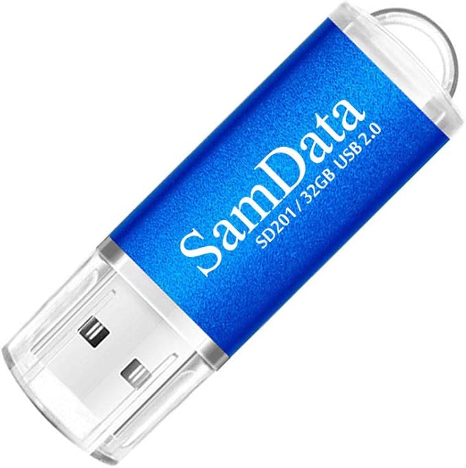 SamData 3 Pack 32GB USB Flash Drives USB 2.0 Thumb Drives Memory Stick Jump Drive Zip Drive, 3 Colors: Blue Red Green