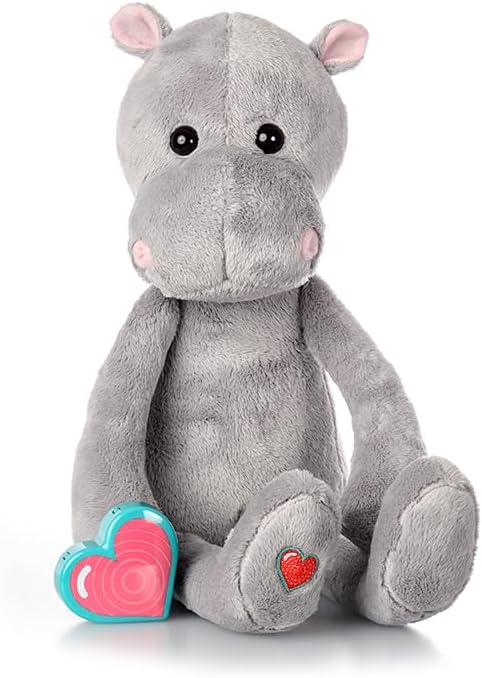 My Baby’s Heartbeat Bear, 20 Second Re-Recordable Digital Voice Recorder Plush Keepsake for Baby’s Heartbeat Memory, Pregnancy Keepsake (Not a Medical Device), Hippo2