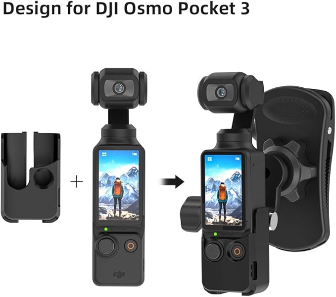 360° Rotation Backpack Strap Mount,Quick Clip Mount with Expand Frame Compatible with DJI Osmo Pocket 3