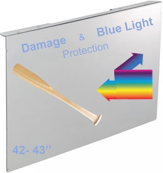 VizoBlueX 42-43 inch Blue Light and Damage TV Screen Protector. Protection Shield & Anti-Blue Light Filter Blocking UV for LCD LED 4K OLED QLED (38.0 x 22.0 inch)